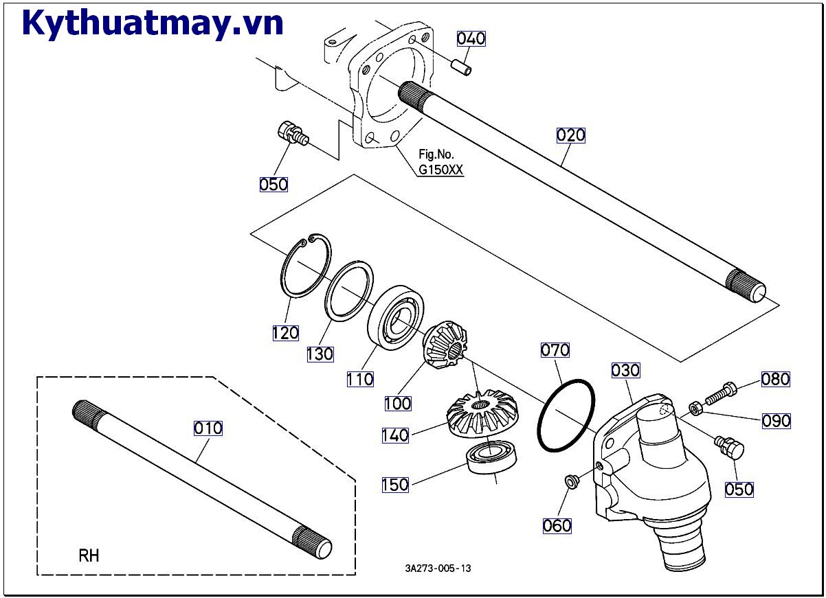 Trục bánh răng truyền động trước